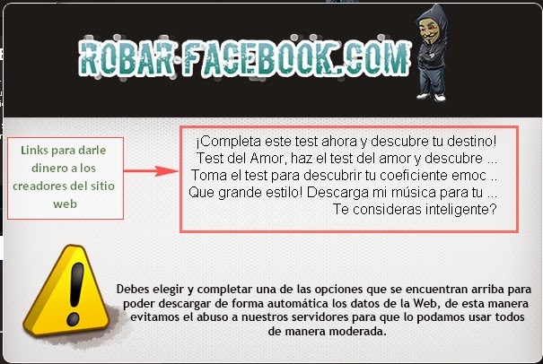RobarFacebook Estafa
