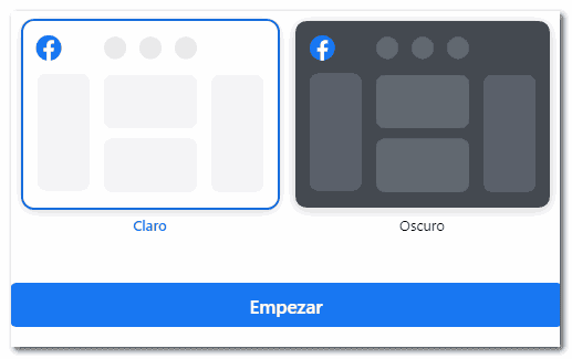 Facebook Claro o Facebook Oscuro
