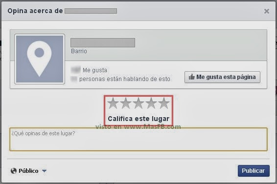 Opinar Facebook Lugares Places