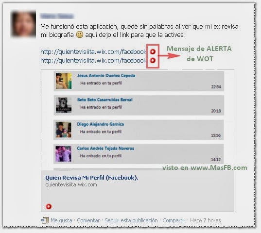 Revisar Biografia Facebook Fraude