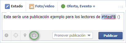 Agregar Foto a la publicación - MasFB
