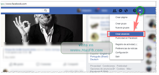 Crear anuncio Facebook - MasFB