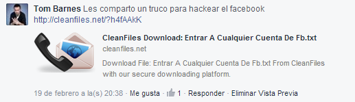 Estafa del Truco para Hackear Facebook