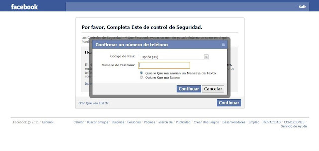Facebook pide control de seguridad