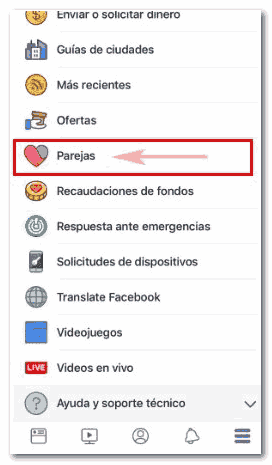 Ver función "Parejas" en Facebook - MasFB