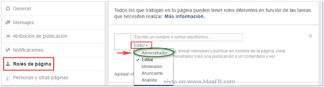 Agregar admin a Facebook Pagina - MasFB