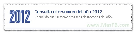 Resumen anual Facebook
