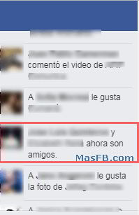 Ocultar notificaciones de amistad en Facebook - MasFB