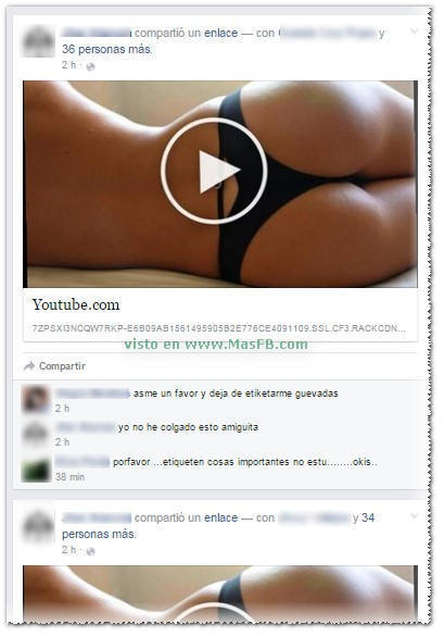 Publicaciones con etiquetas en Facebook MasFB