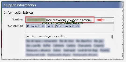 Sugerir una Edición a FanPage