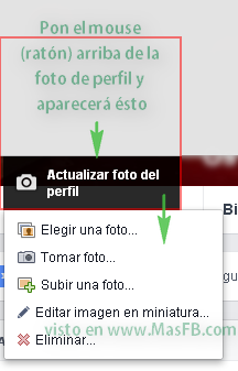 Cambiar foto de perfil en Facebook MasFB
