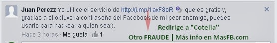 SPAM Cotelia Facebook 2013