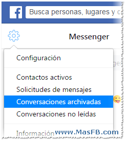 Conversaciones Archivadas en Facebook - MasFB