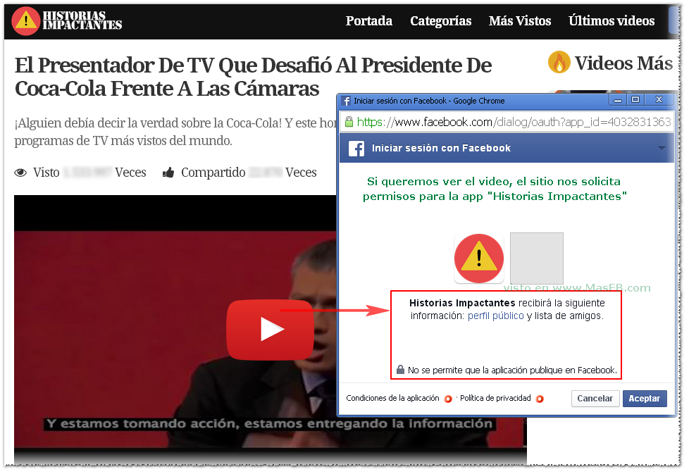 SPAM: Historias Impactantes en Facebook - MasFB