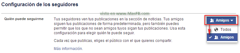 Cómo configurar seguidores - MasFB
