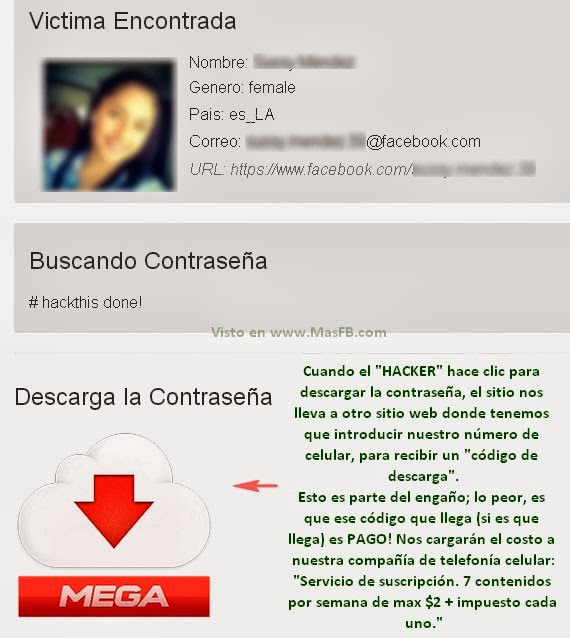 CPA para ver la clave Facebook