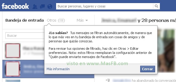 Carpeta Otros en Facebook - MasFB