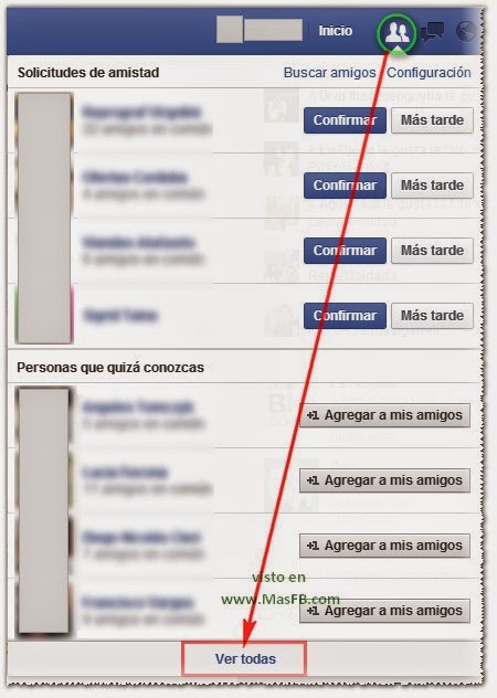 Cómo ver todas las solicitudes en Facebook