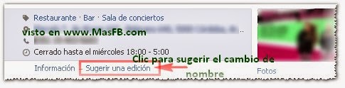 Locales Comerciales en Facebook