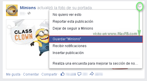 Cómo guardar contenido en Facebook - MasFB