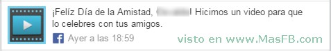 Notificación día de la amistad en Facebook - MasFB