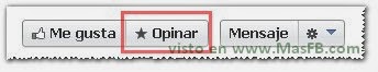Botón Opinar en Facebook