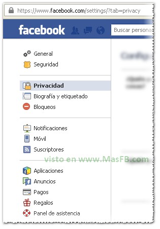 Privacidad Facebook 2012