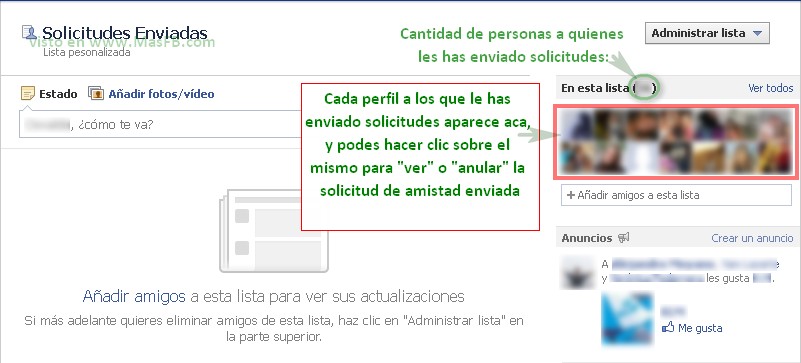 Solicitudes Facebook