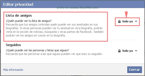 Lista de Amigos en FB 2013