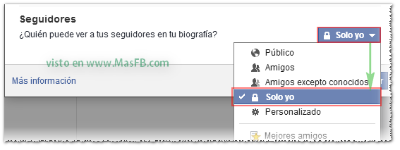 Privacidad: Lista de Seguidores - MasFB