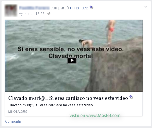 Video Clavado Mortal MasFB