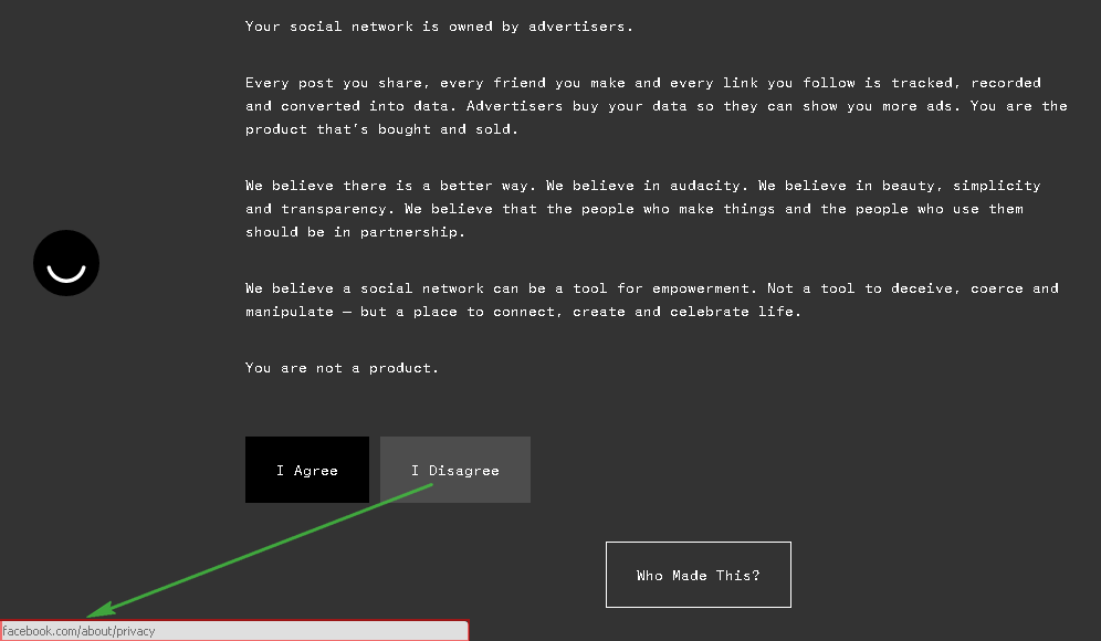Extraño enlace directo a Facebook - MasFB