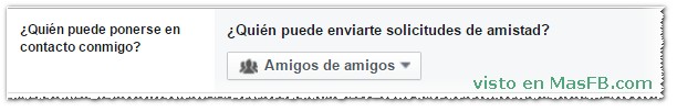 Configurar Facebook solicitudes amistad - MasFB