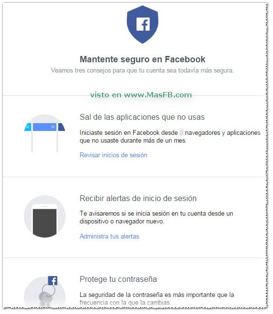 Mantente seguro en Facebook - MasFB