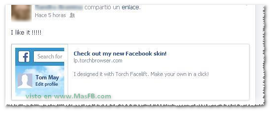 Facebook Facelift TorchBrowser 2013