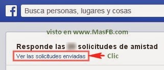 Ver solicitudes enviadas en Facebook