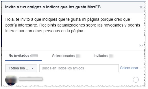 Invita a tus amigos cercanos - MasFB