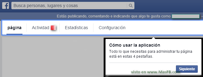 Pestañas fanpage - MasFB