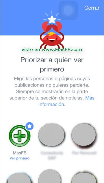Priorizar a quien ver primero en Facebook - MasFB